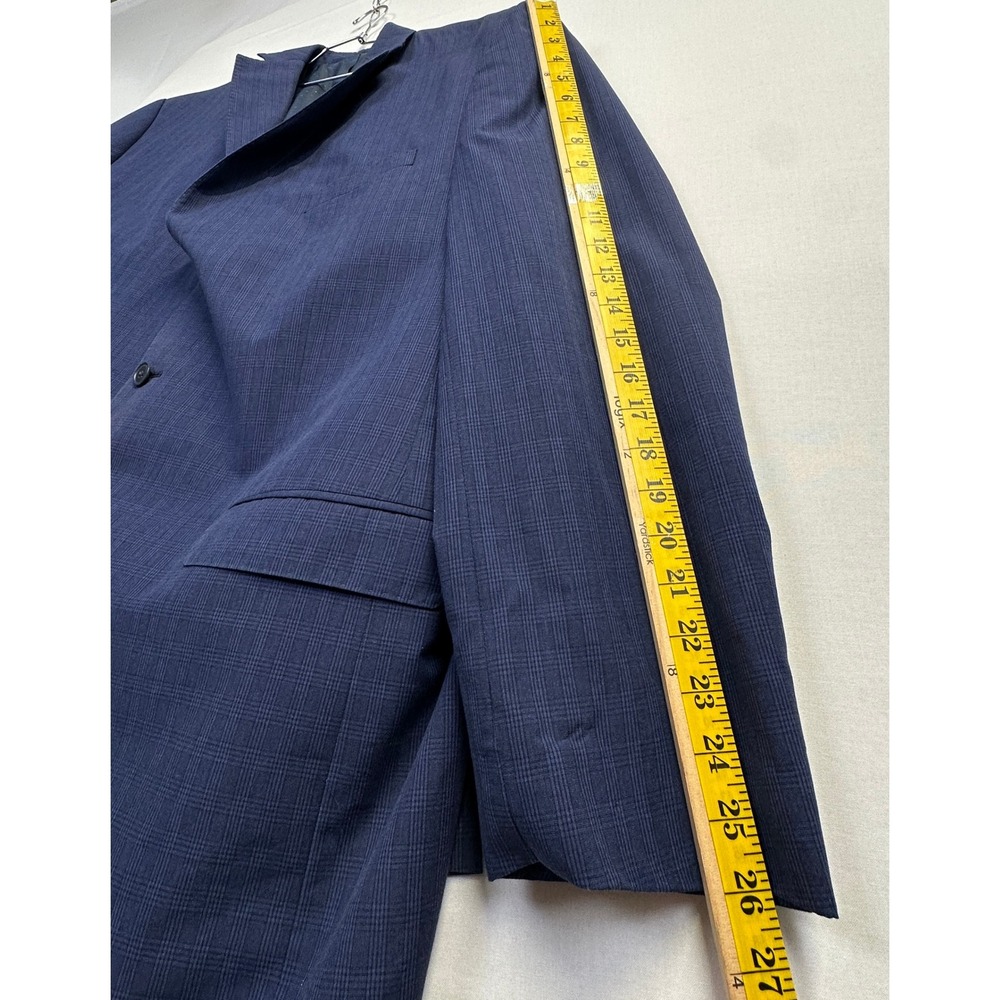 Collection by Michael Strahan Wool Blend Suit Blue Plaid Men's 56L - Picture 7 of 16